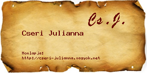 Cseri Julianna névjegykártya